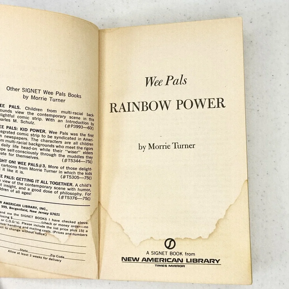 Vintage Comic-Strip Rainbow Power by Morrie Turner Wee Pals Gang Kid‎ Power Book